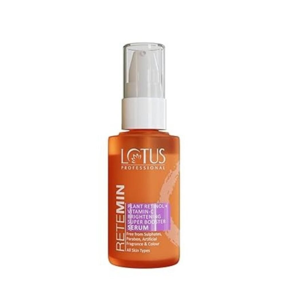 Lotus Professional Retemin Plant Retinol + Vitamin C Brightening Super Booster Face Serum For All Skin Types - 30ml