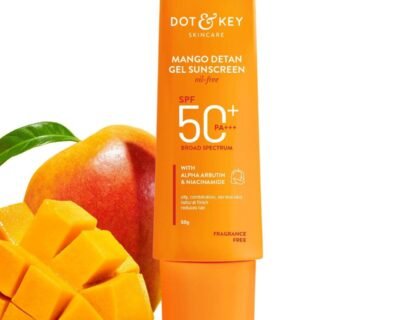 Dot & Key Mango Detan Gel Sunscreen SPF 50+ PA+++ With Alpha-Arbutin & Niacinamide All Skin Types - 50g