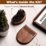 RUBAB MEN Travel Friendly Nylon Bristle Beard Brush