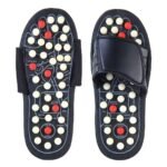 Acupressure Reflexology Massage Slippers for Foot Pain Relief & Body Health Unisex (Size 5, 6, 7, 8, 9, 10), Black