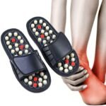 Acupressure Reflexology Massage Slippers for Foot Pain Relief & Body Health Unisex (Size 5, 6, 7, 8, 9, 10), Black - Image 2