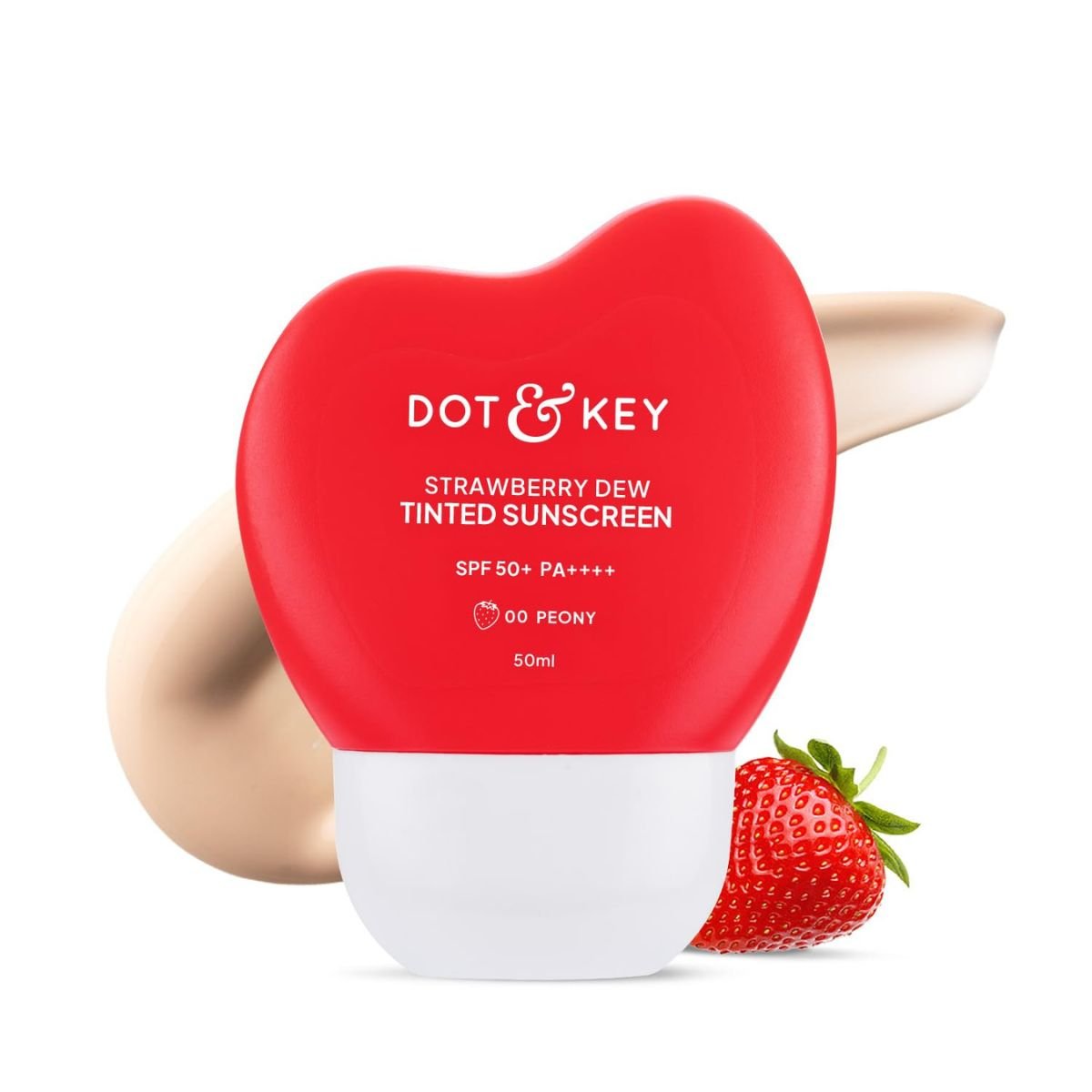 @Miniexpress.lk - 2026-08-03T191830.839 Dot & Key Strawberry Dew Tinted Sunscreen In-Vivo Tested SPF 50+ PA++++ (Colour: Peony) All Skin Types – 50 ml